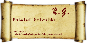 Matulai Grizelda névjegykártya